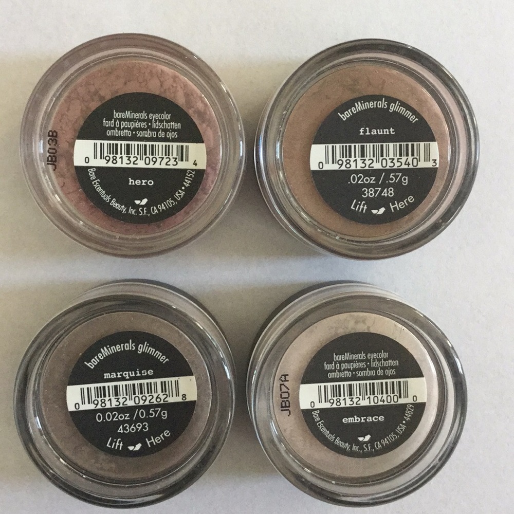 4 New bareMinerals eyecolor glimmer